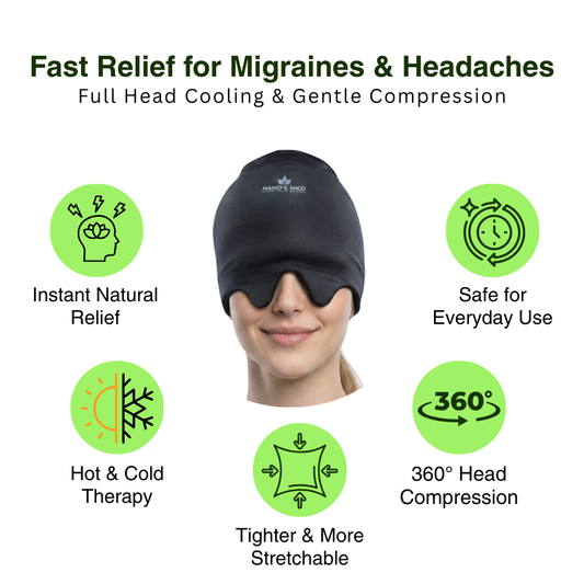 Gel Migraine Relief Cap – Reusable Hot & Cold Therapy Hat for Headaches and Stress